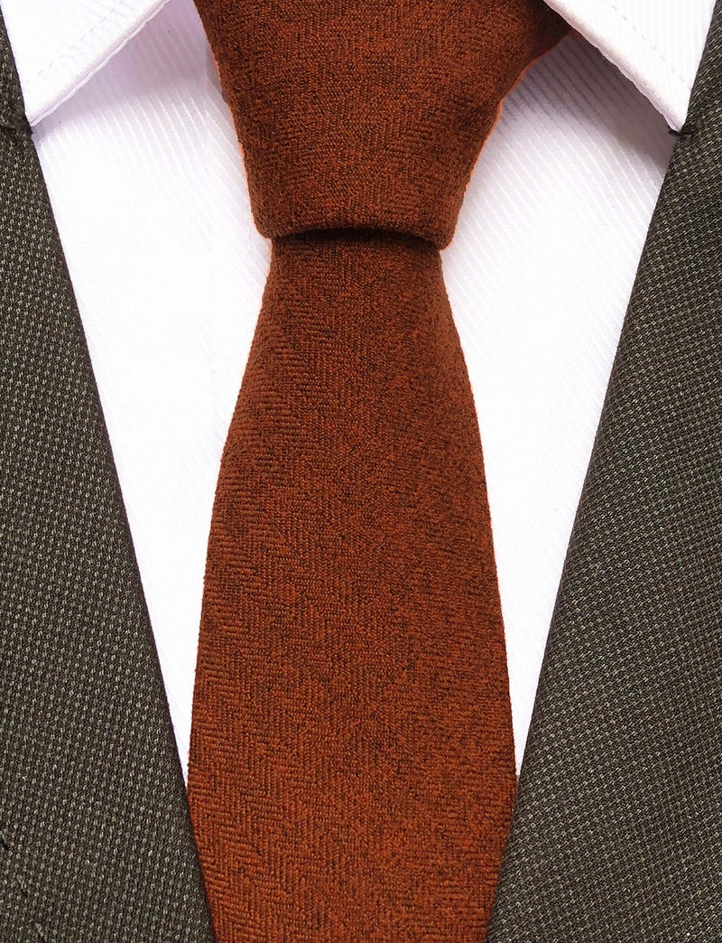 Ctskyte Men's Boys Womens Camel Tan Ties Trendy Designer Menswear Ideal Autumn Accessory - Image 2